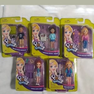 NEW Polly Pocket! Lot of 5 SKATE ROCKIN POLLY, NIC